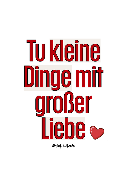Postkarte "Tue kleine Dinge"