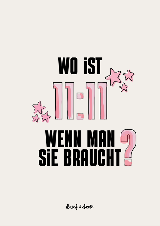 Postkarte "11:11"