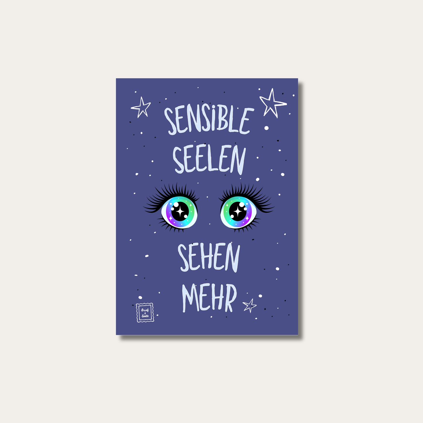Postkarte "Sensible Seelen sehen mehr"