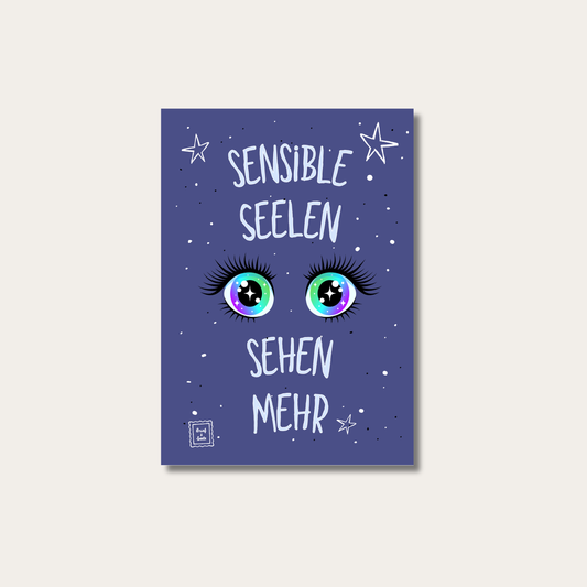 Postkarte "Sensible Seelen sehen mehr"