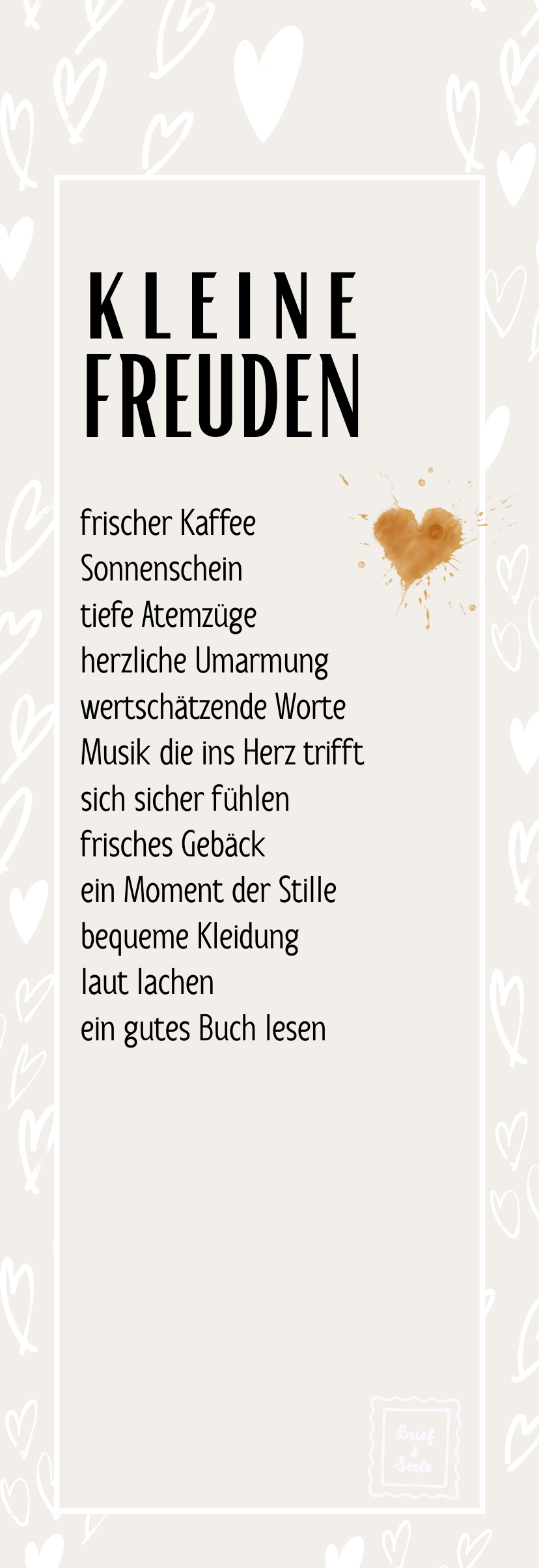 Lesezeichen "Kleine Freuden"