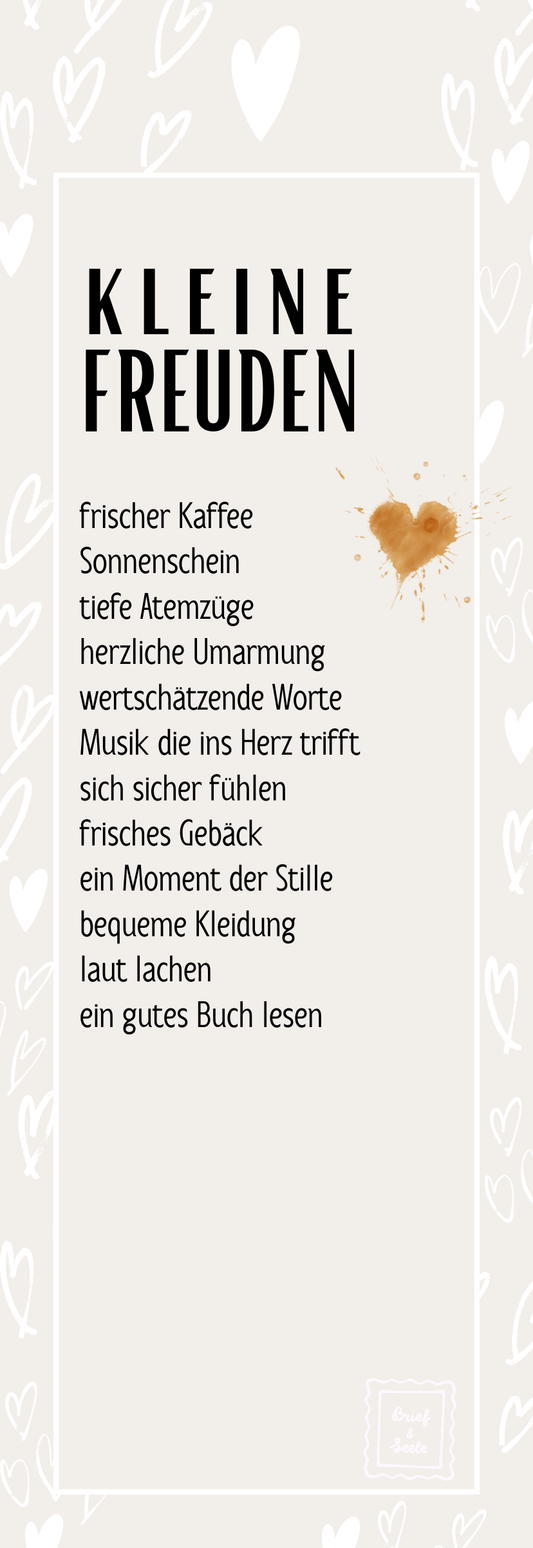 Lesezeichen "Kleine Freuden"