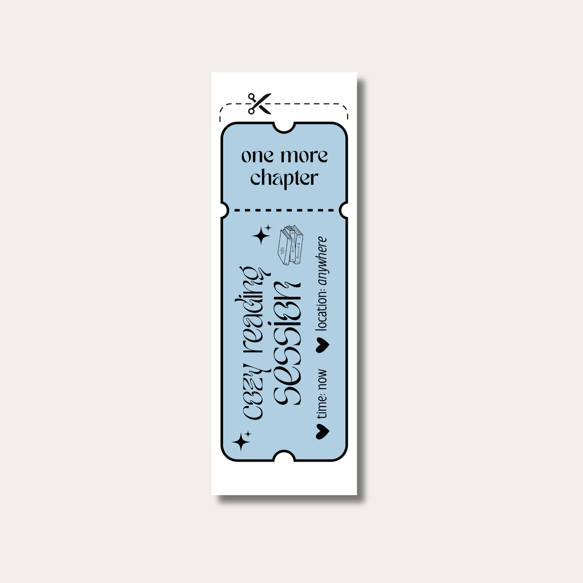 Coupon-Lesezeichen "Cozy Reading"