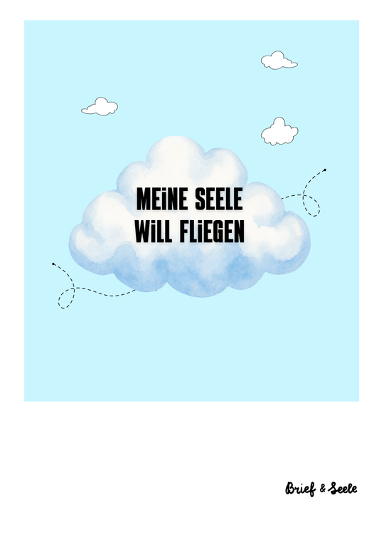 Postkarte "Seele will fliegen"