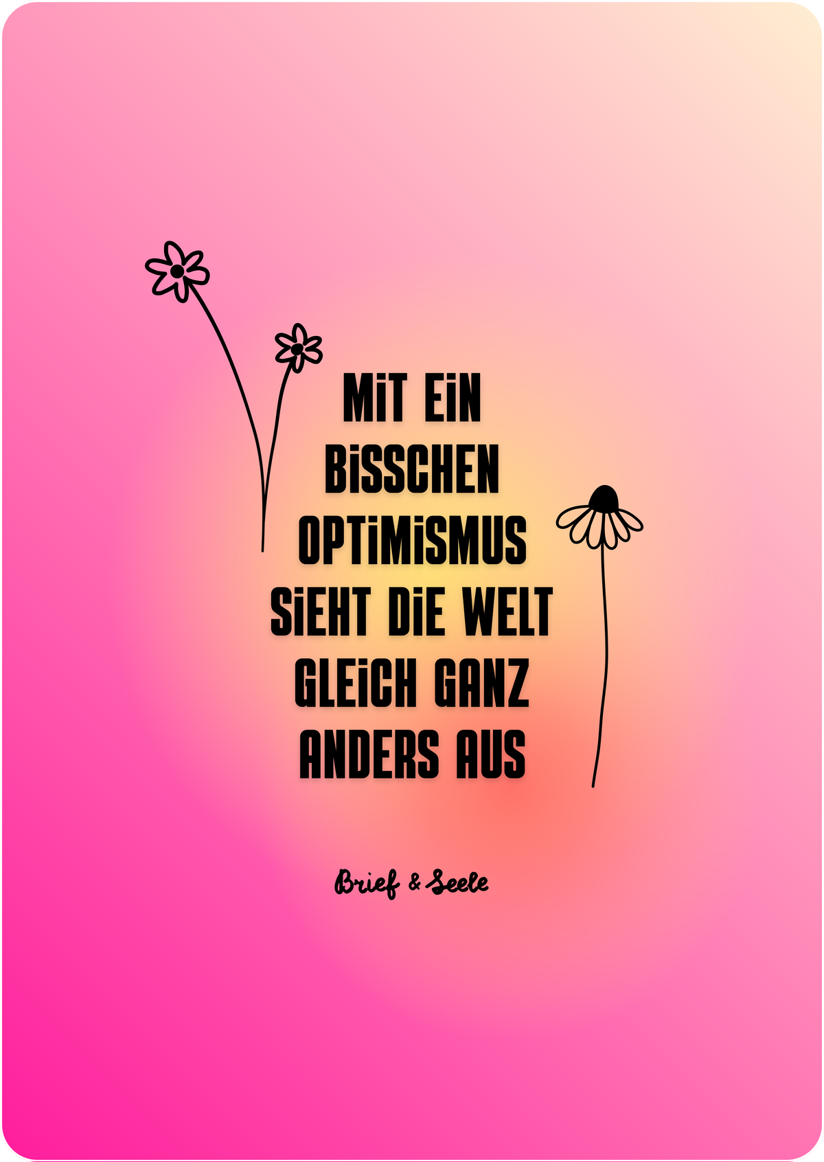 Postkarte "Optimismus"