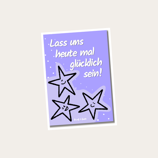 Postkarte "heute glücklich"