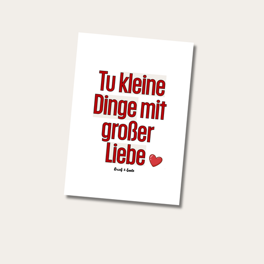 Postkarte "Tue kleine Dinge"