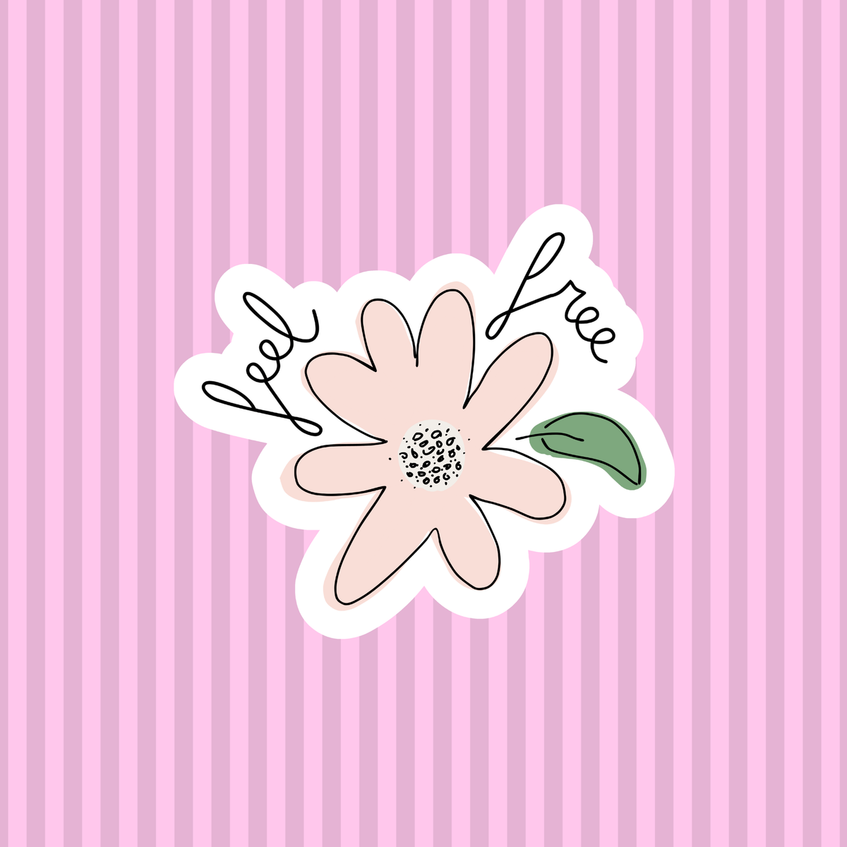 Sticker Blume *feel free*