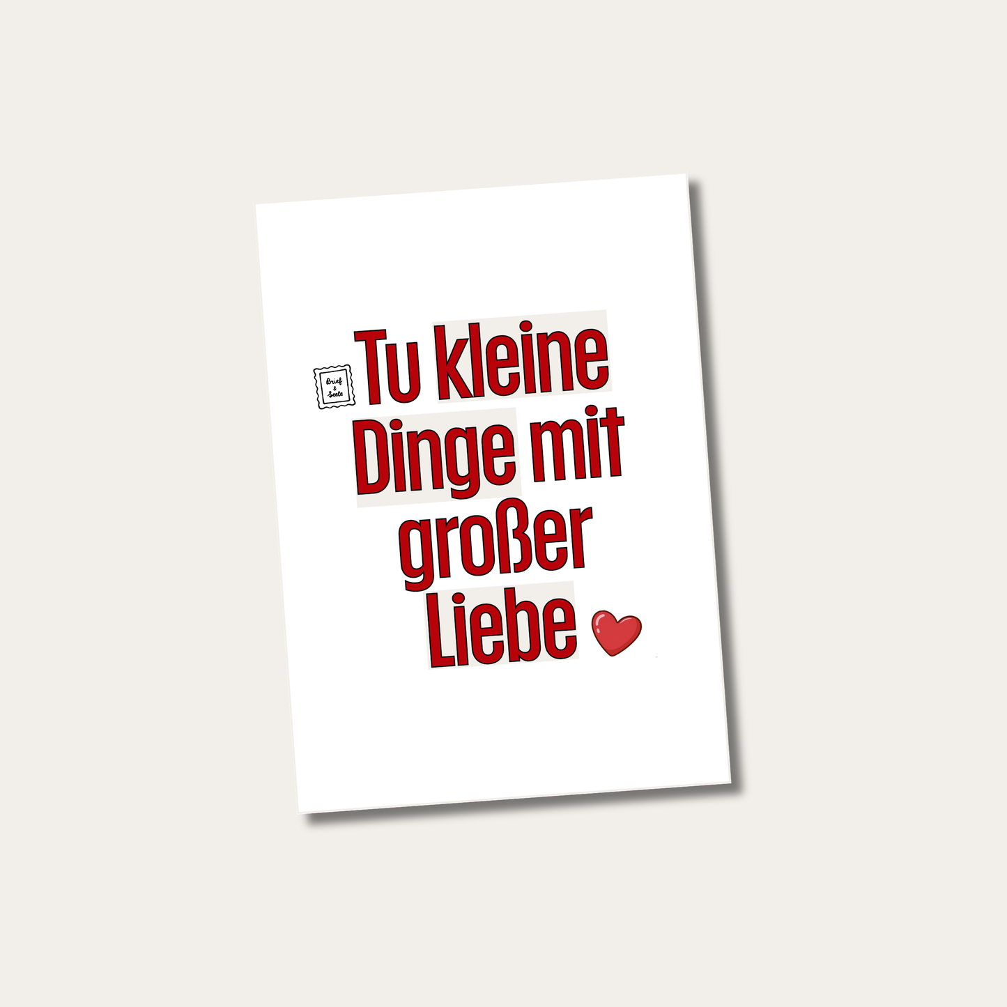Postkarte "Tue kleine Dinge"