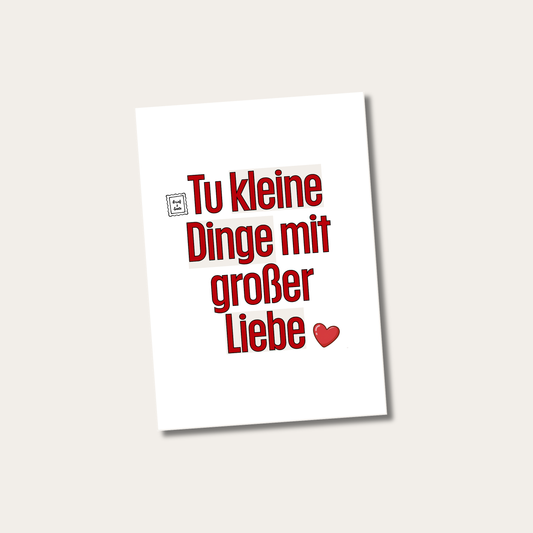 Postcard "Do small things"