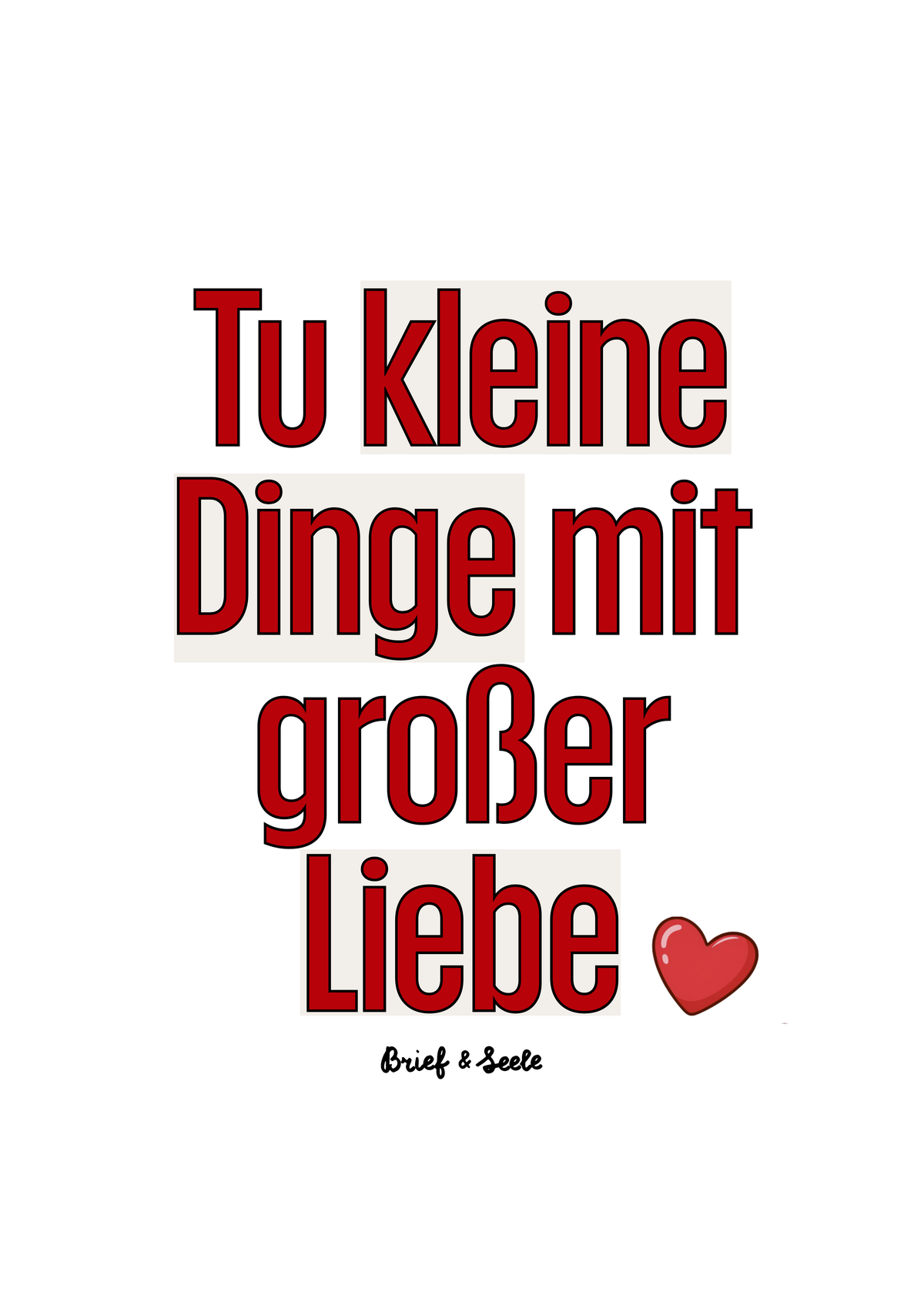 Postkarte "Tue kleine Dinge"