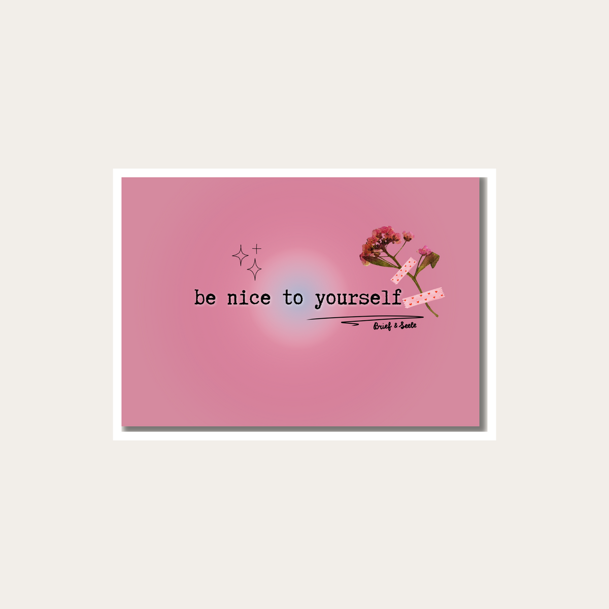 Postkarte "be nice to yourself"