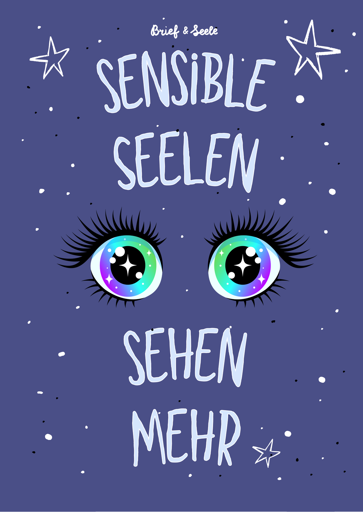 Postkarte "Sensible Seelen sehen mehr"