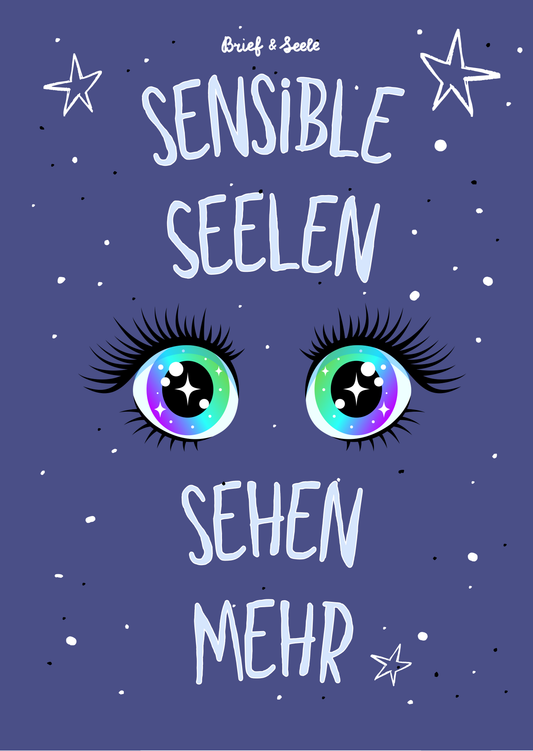 Postkarte "Sensible Seelen sehen mehr"