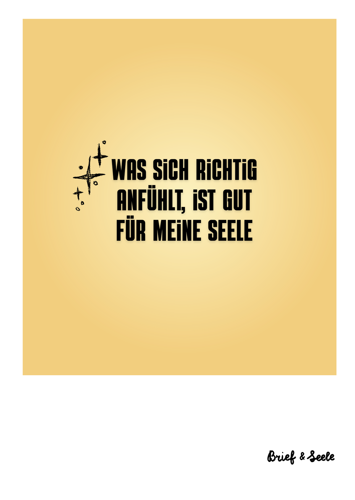 Postkarte "was sich richtig anfühlt"